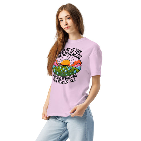 Great is Thy Faithfulness Christian Bible Verse T-Shirt